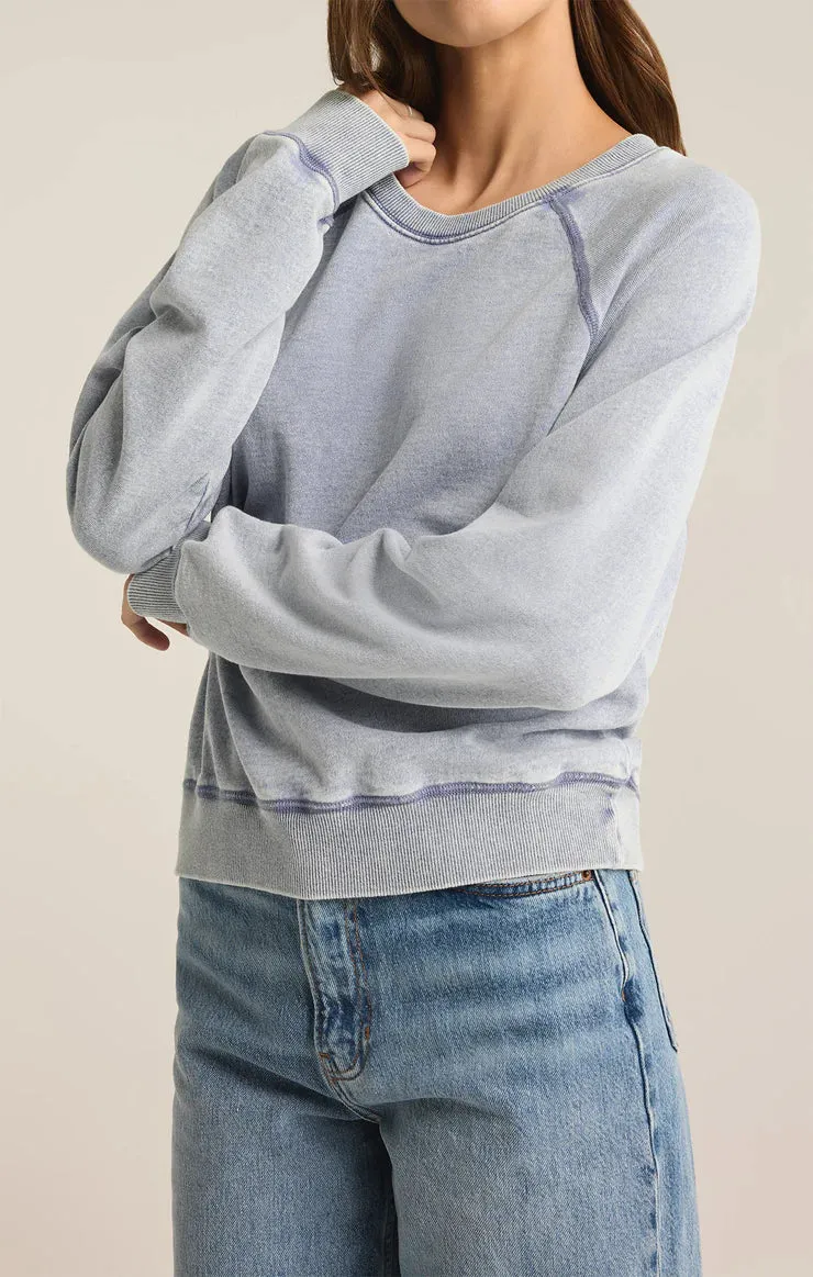 Saldana Knit Denim Sweatshirt