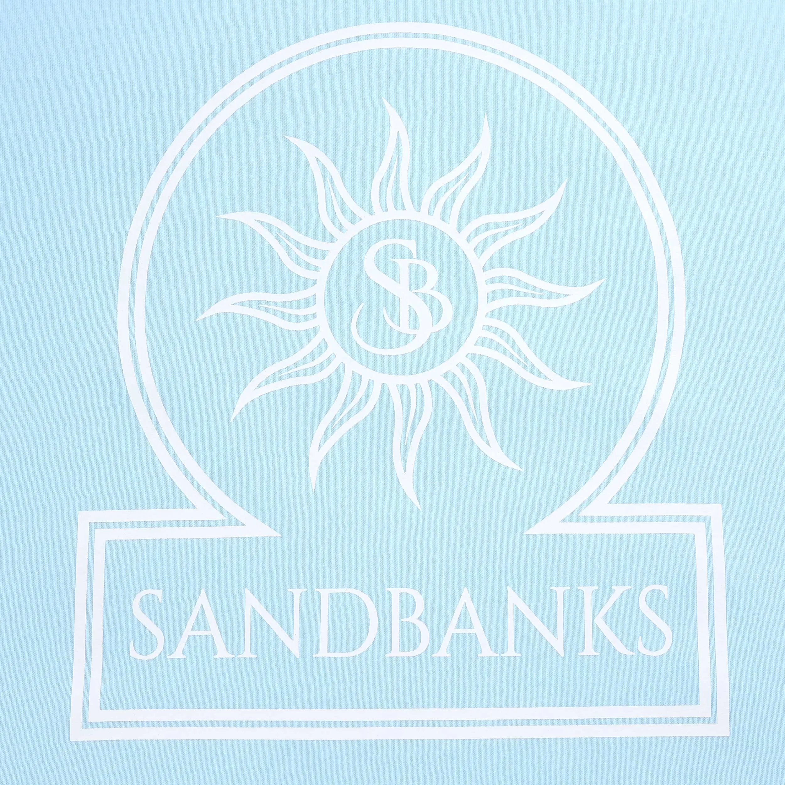 Sandbanks Logo Graphic T Shirt in Crystal Blue