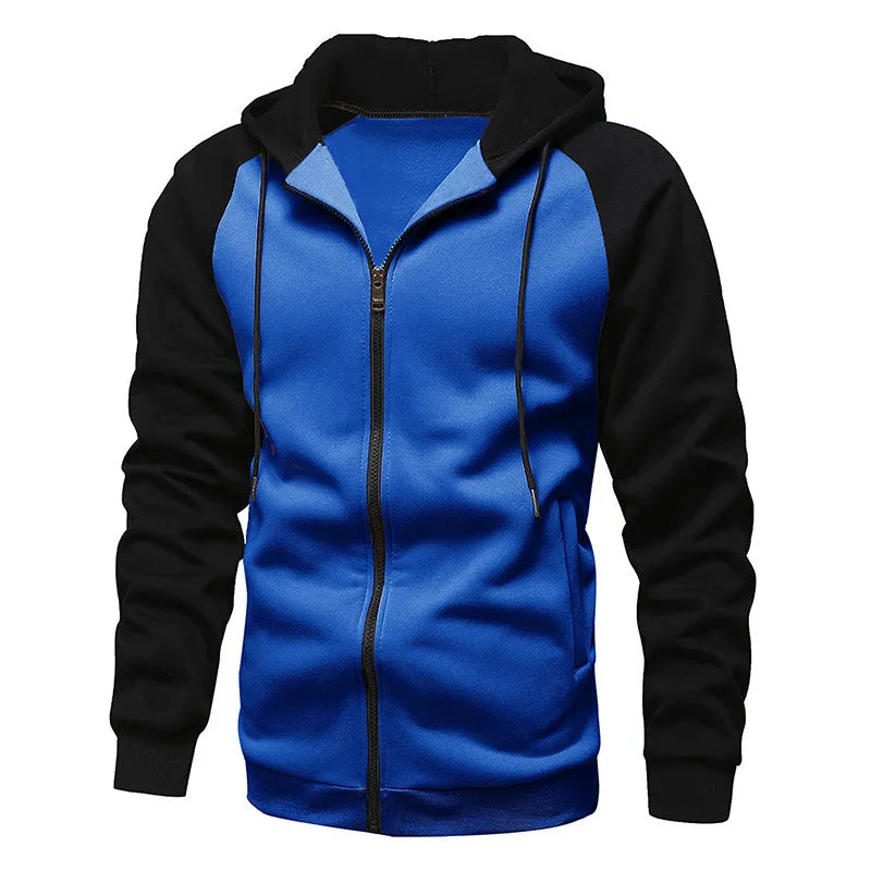 Sleeve Sweater New Coat Men's Color Blocking Fashion Raglan