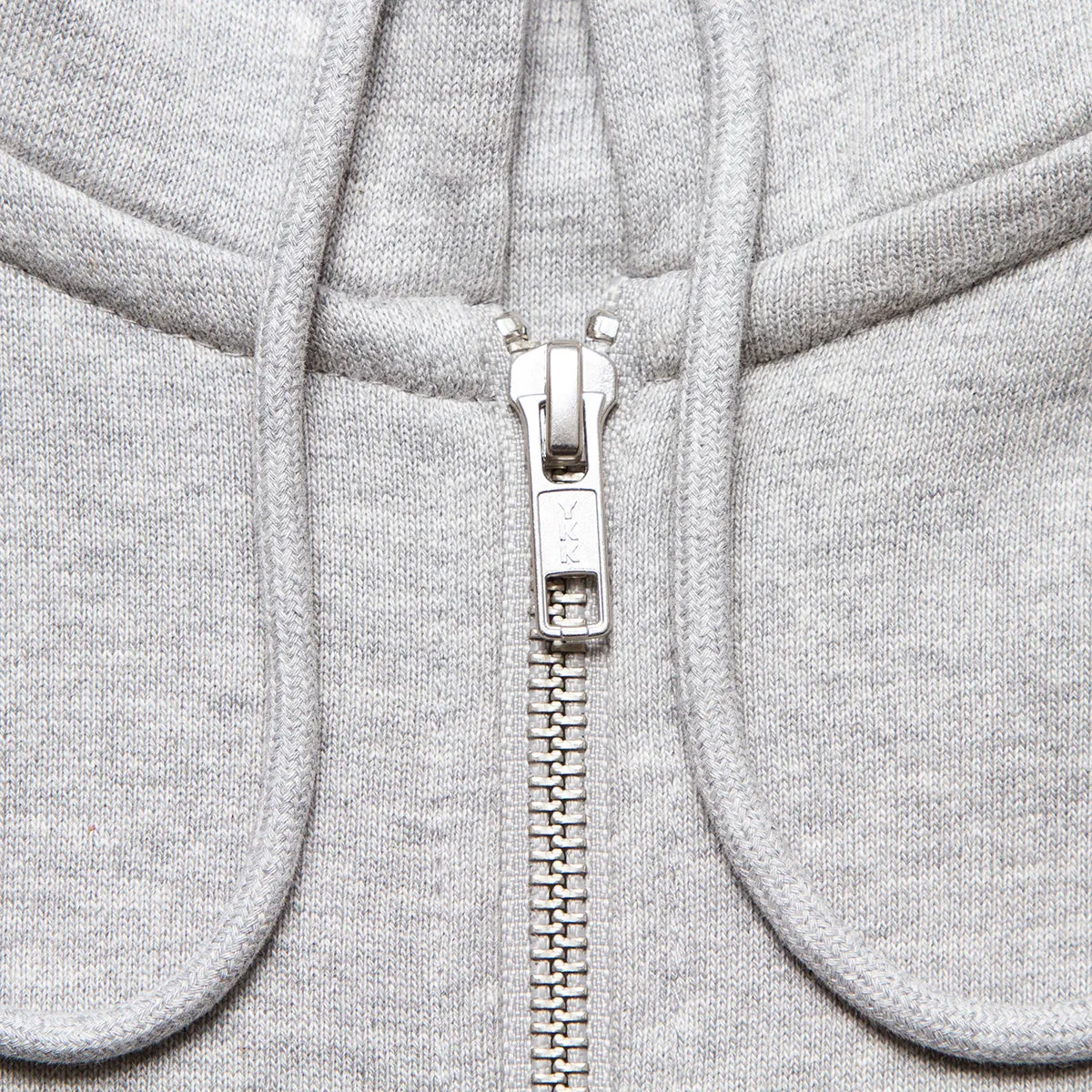 Smiley Crest - Zipped Hood - Grey