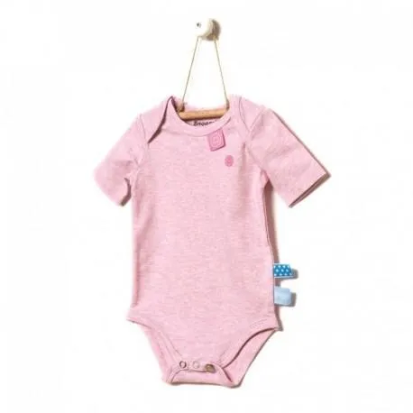 Snoozebaby Short sleeve Romper in Pink melange - 4 Sizes