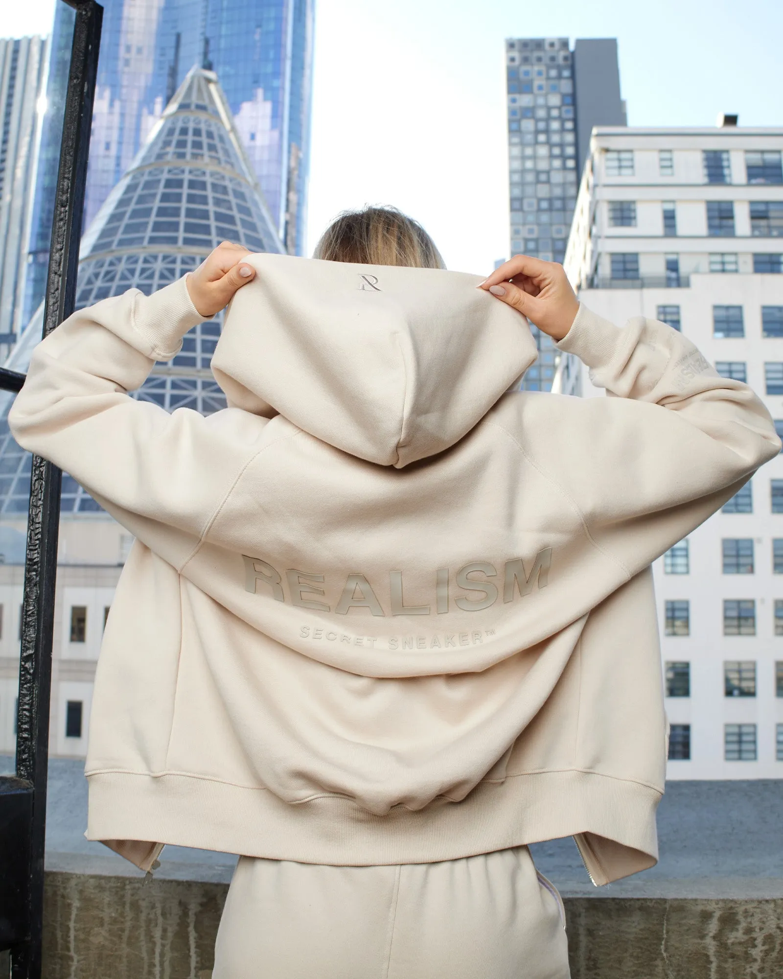 SSS REALISM RADIANT ZIP HOODIE IVORY