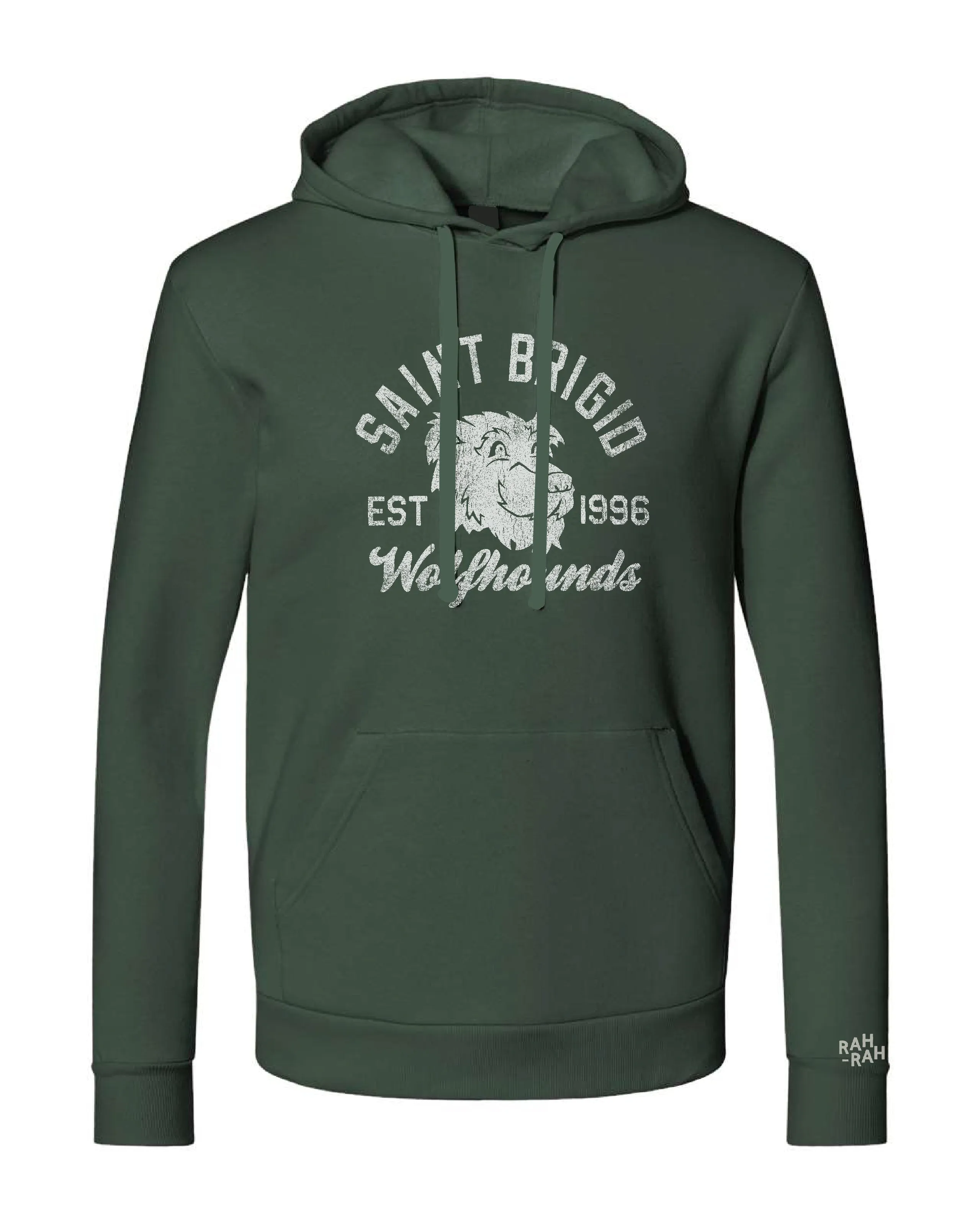 St. Brigid Wolfhound Head Forest Hoodie | Adult