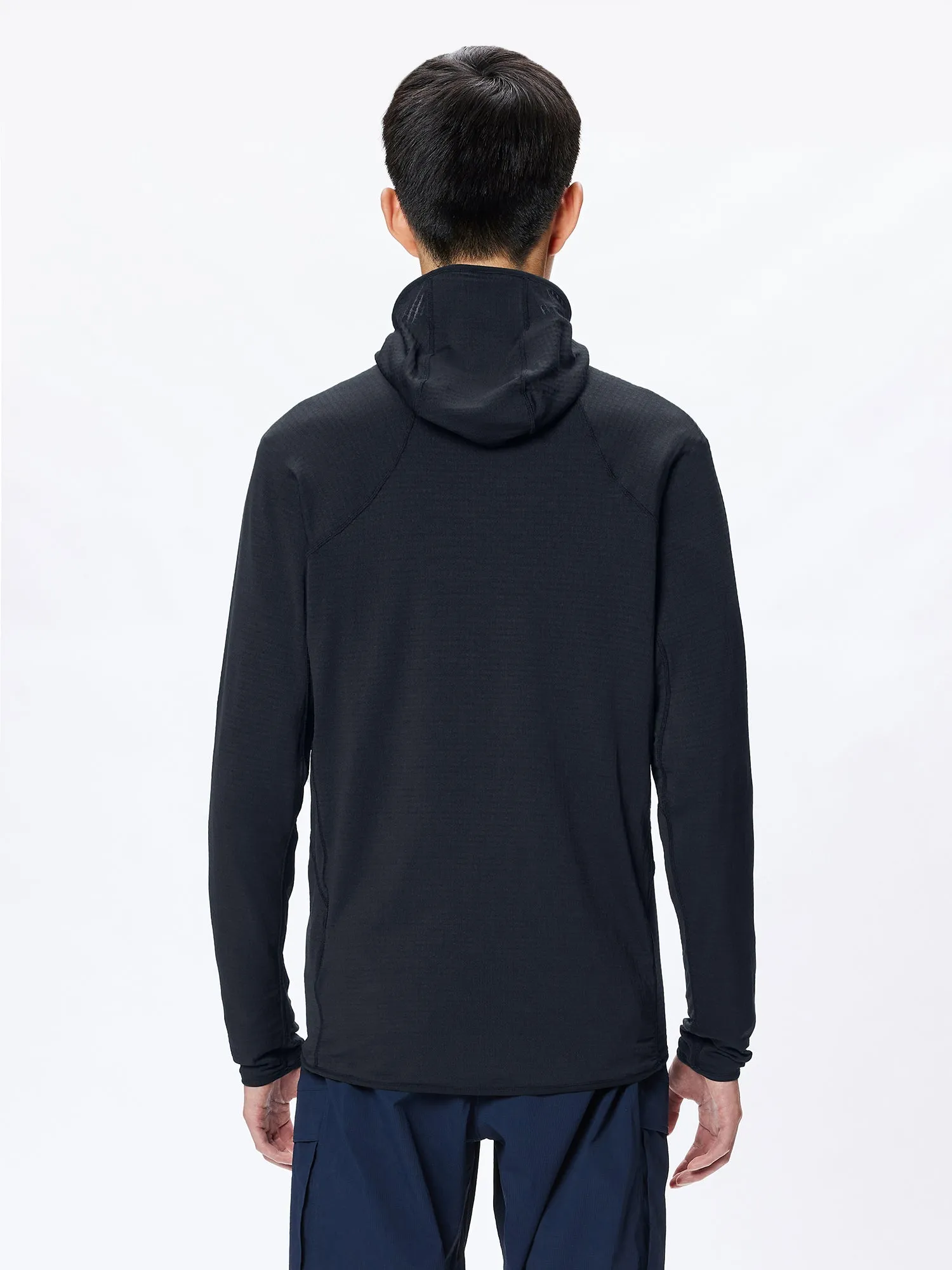 Stretch Grid Zip Hoodie