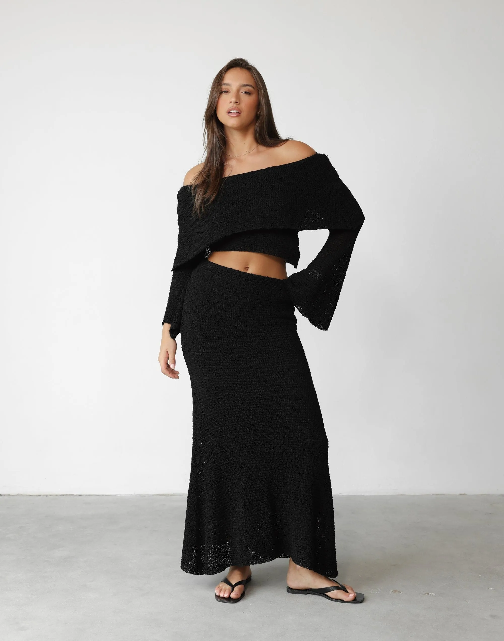 Sundown Maxi Skirt (Black)