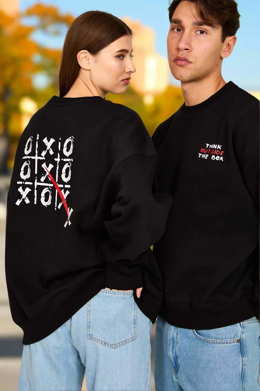 Sweat Shirt Unisex Loose Fit Printed Hoodie