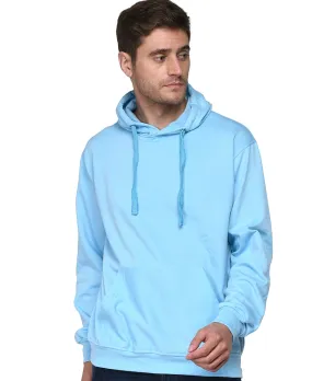 SXV Solid Plain Sweatshirt Hoodie for Men and Women (AQUABLUE)