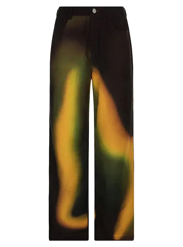 TastyHottie - GRADUAL RAINBOW COLOR PRINTED HIGH WAIST PANTS