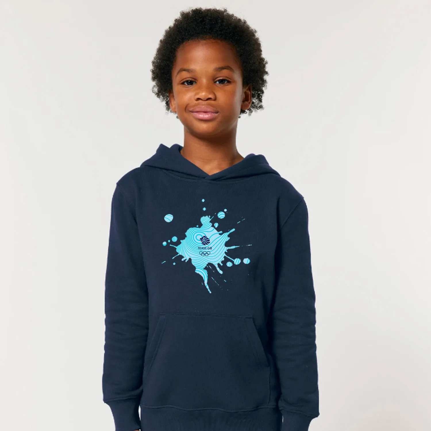 Team GB Kids Graffiti Hoodie Navy