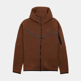 Tech Fleece Full Zip Mens Hoodie (Brown)