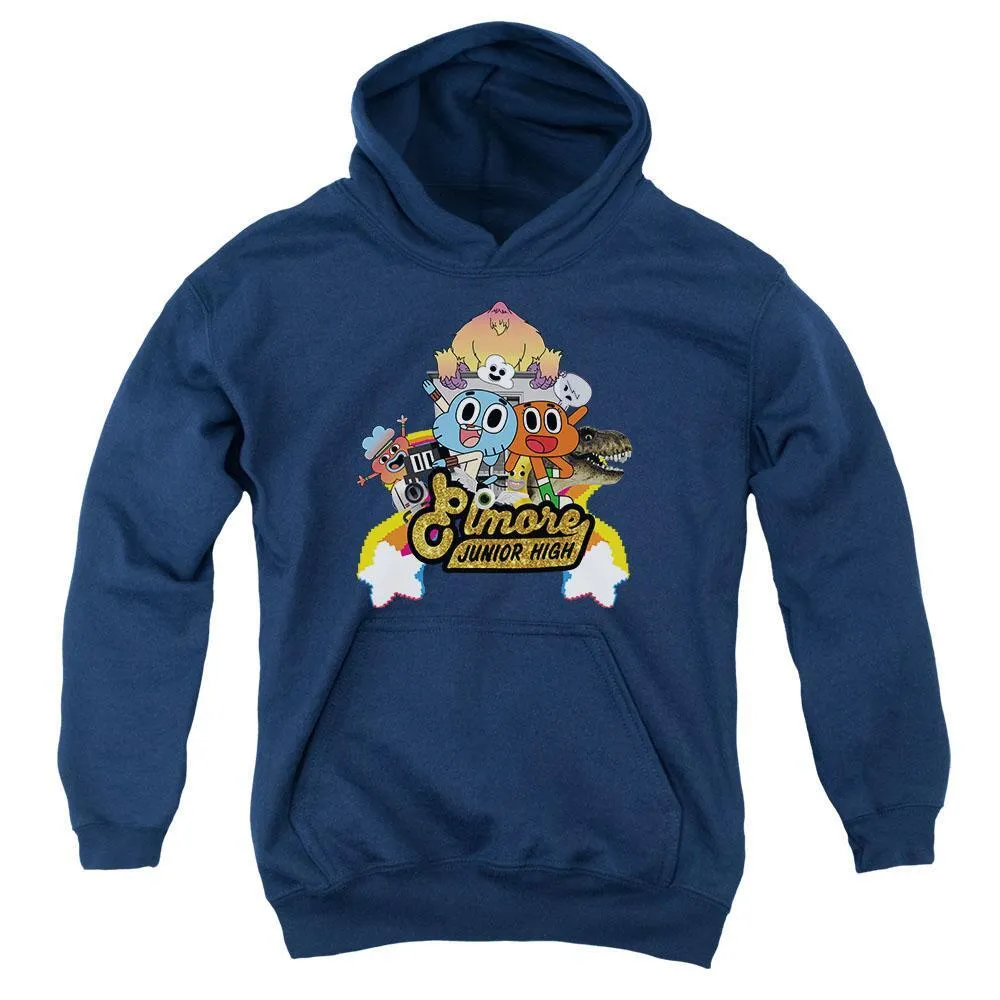 The Amazing World of Gumball Elmore Junior High Youth Navy Hoodie