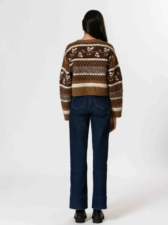 The Korner Knitted Sweater | Brown