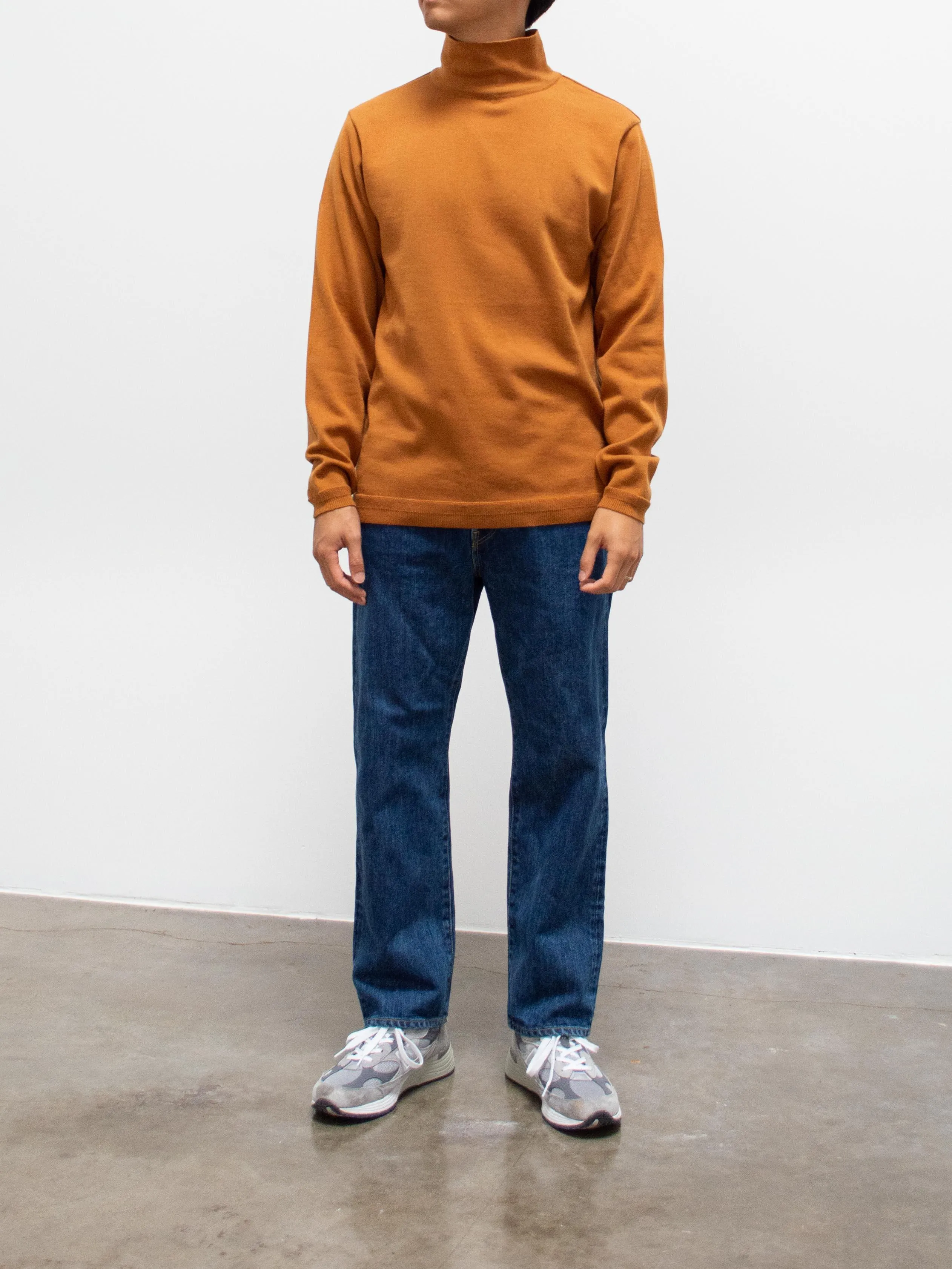 Turtleneck Knit Shirt - Brown Gold