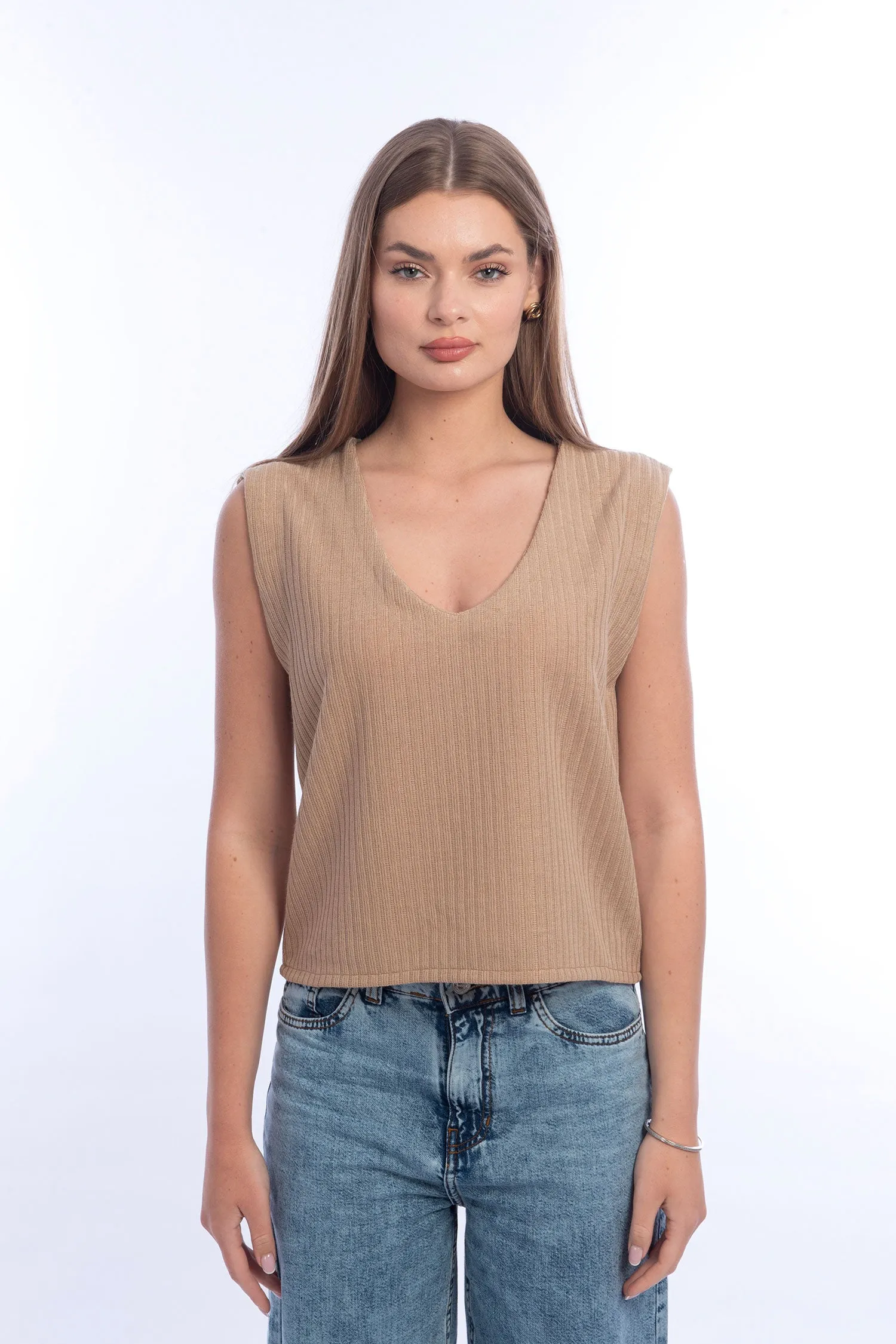 V-Neck Knitted Vest - Viva