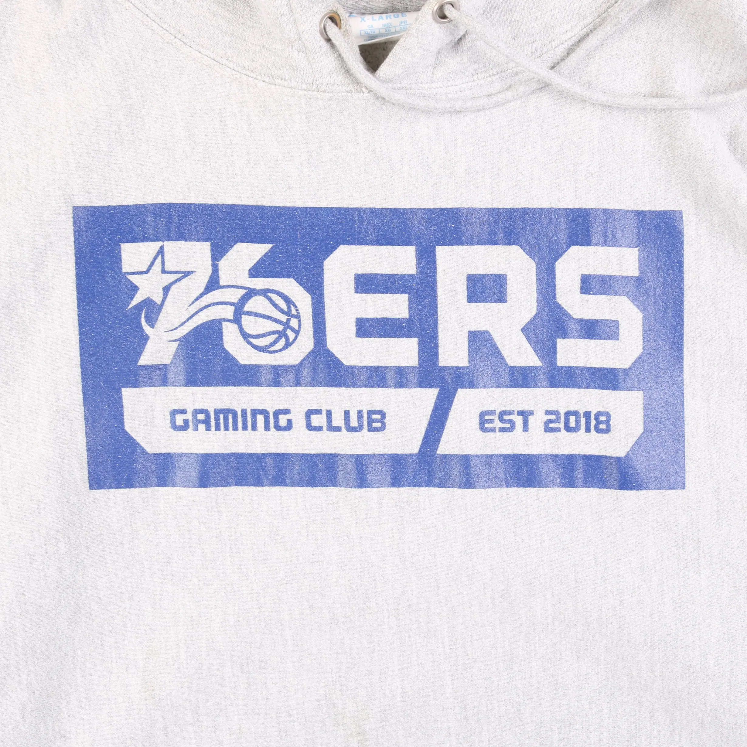 Vintage '76ers Gaming Club' Champion Hooded Sweatshirt