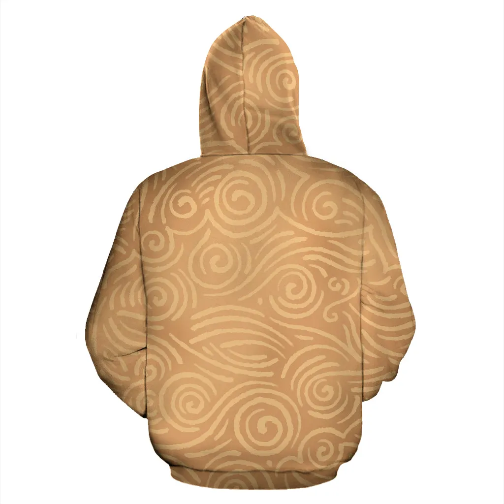 Waves and Spirals - Yellow | Hoodie | Mandalazed