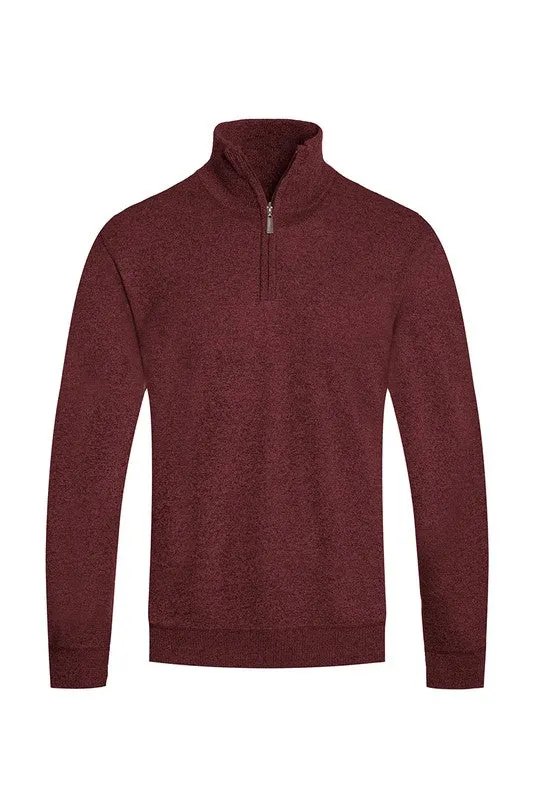 Weiv Mens Knit Quarter Zip Sweater