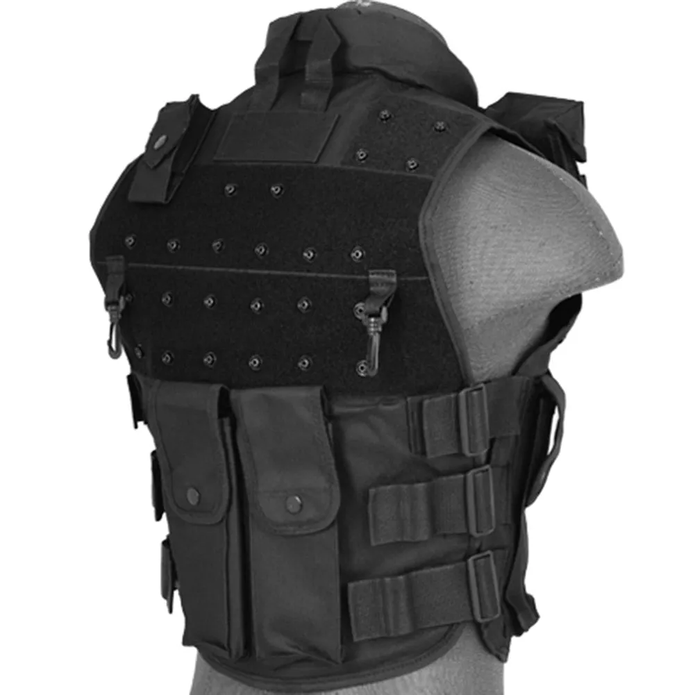 WELL Fire Police SWAT Tactical Airsoft Vest Replica w/ Patches