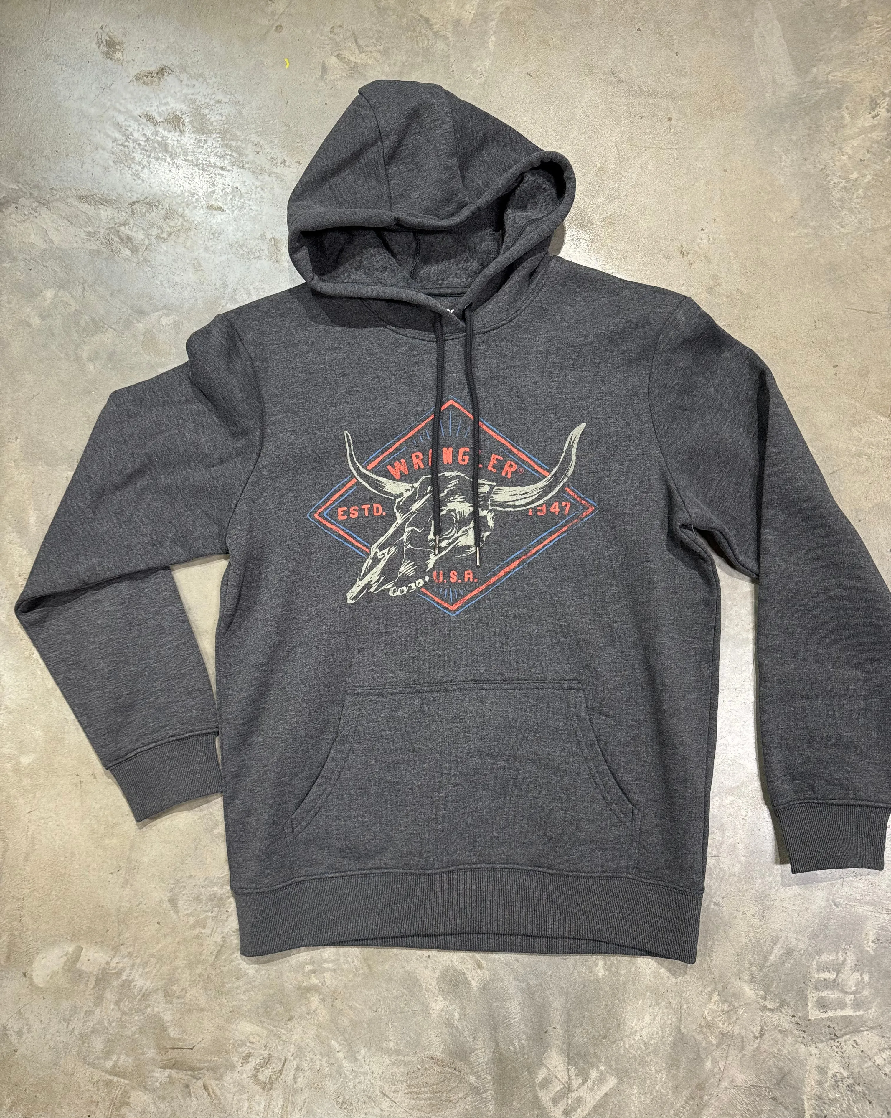 Western Skull Hoodie - Charcoal