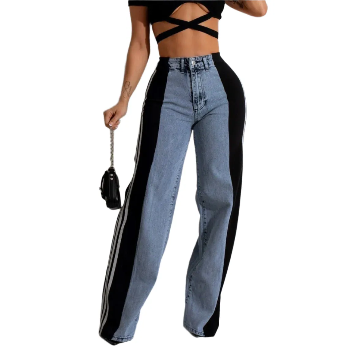 Women's Fashionable High Waist Jeans Pants