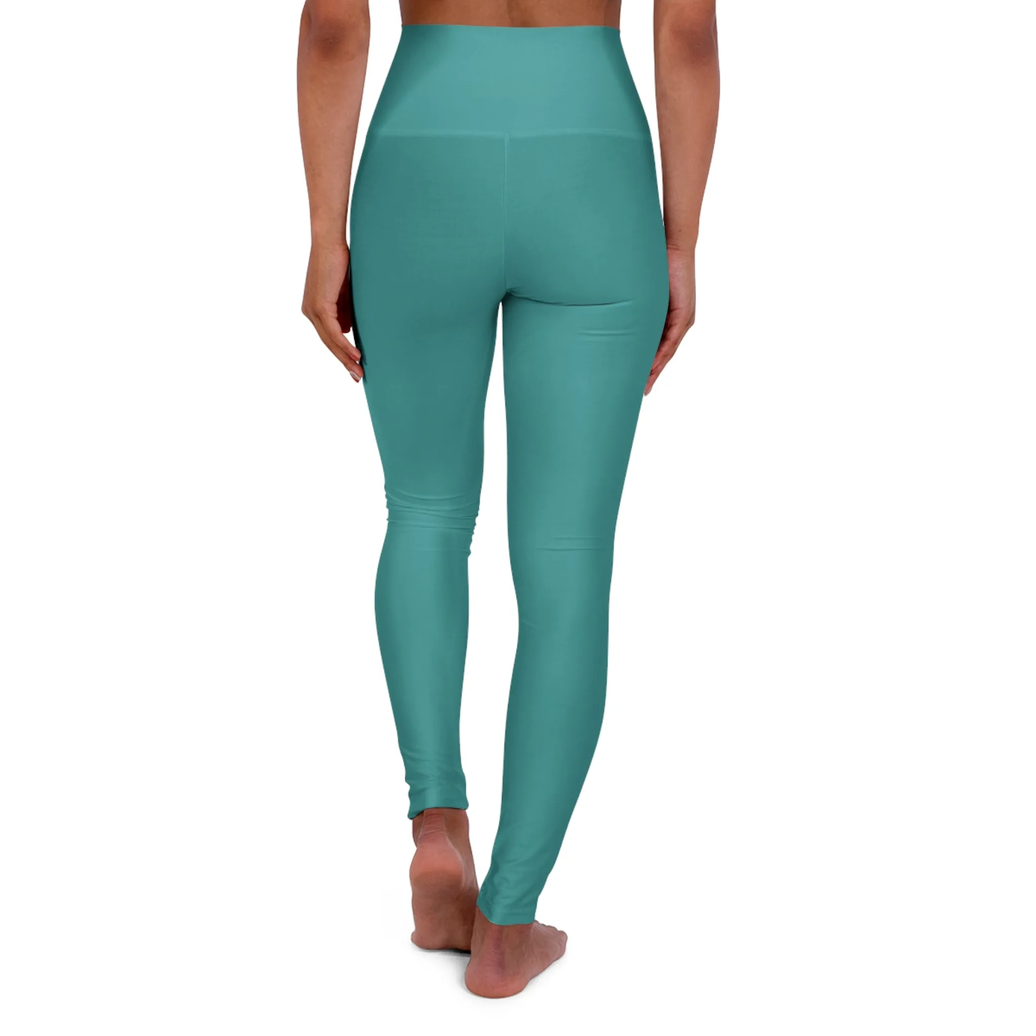 Womens High-waist Fitness Legging Yoga Pants, Teal Green