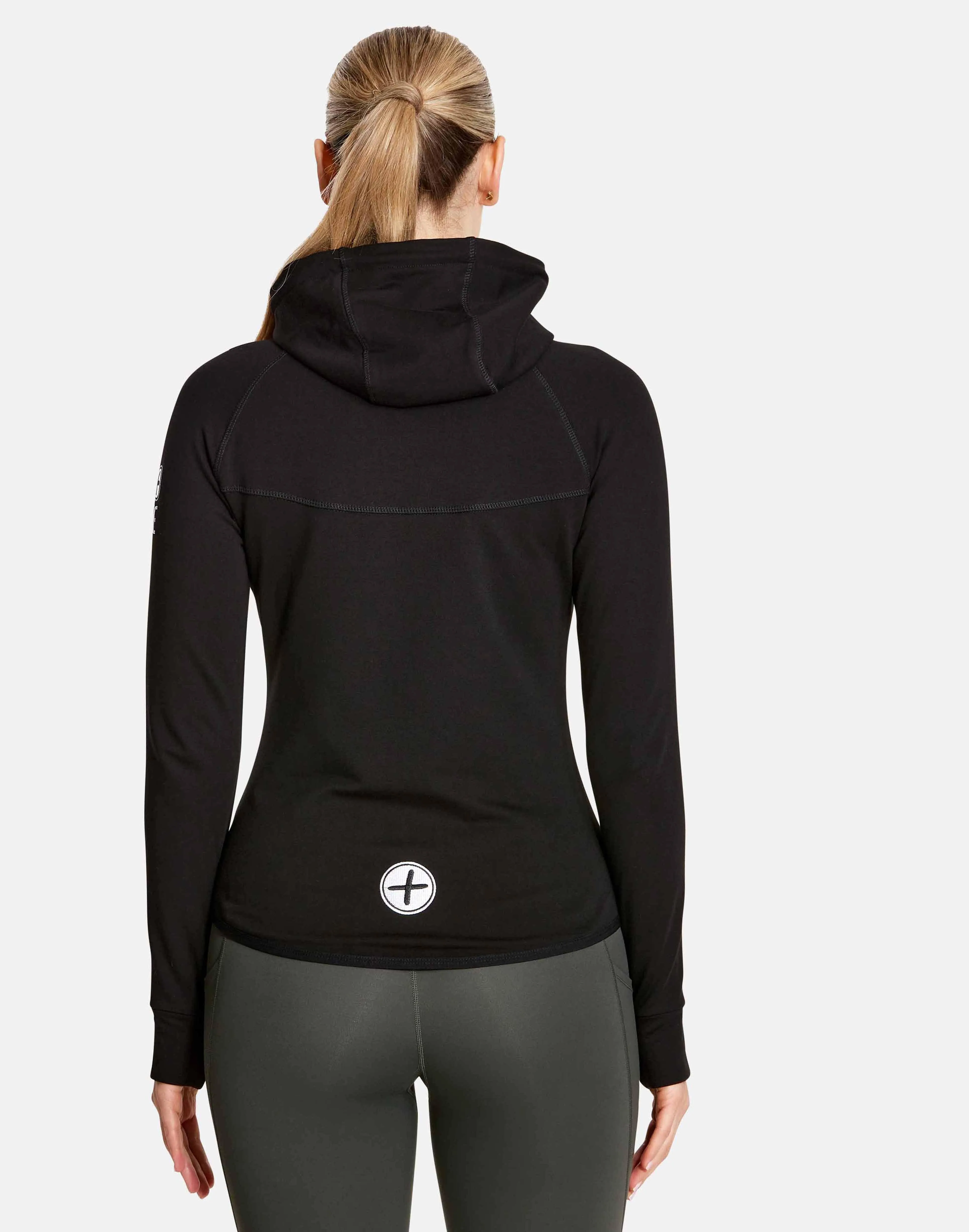 Womens Jet Black Hoodie