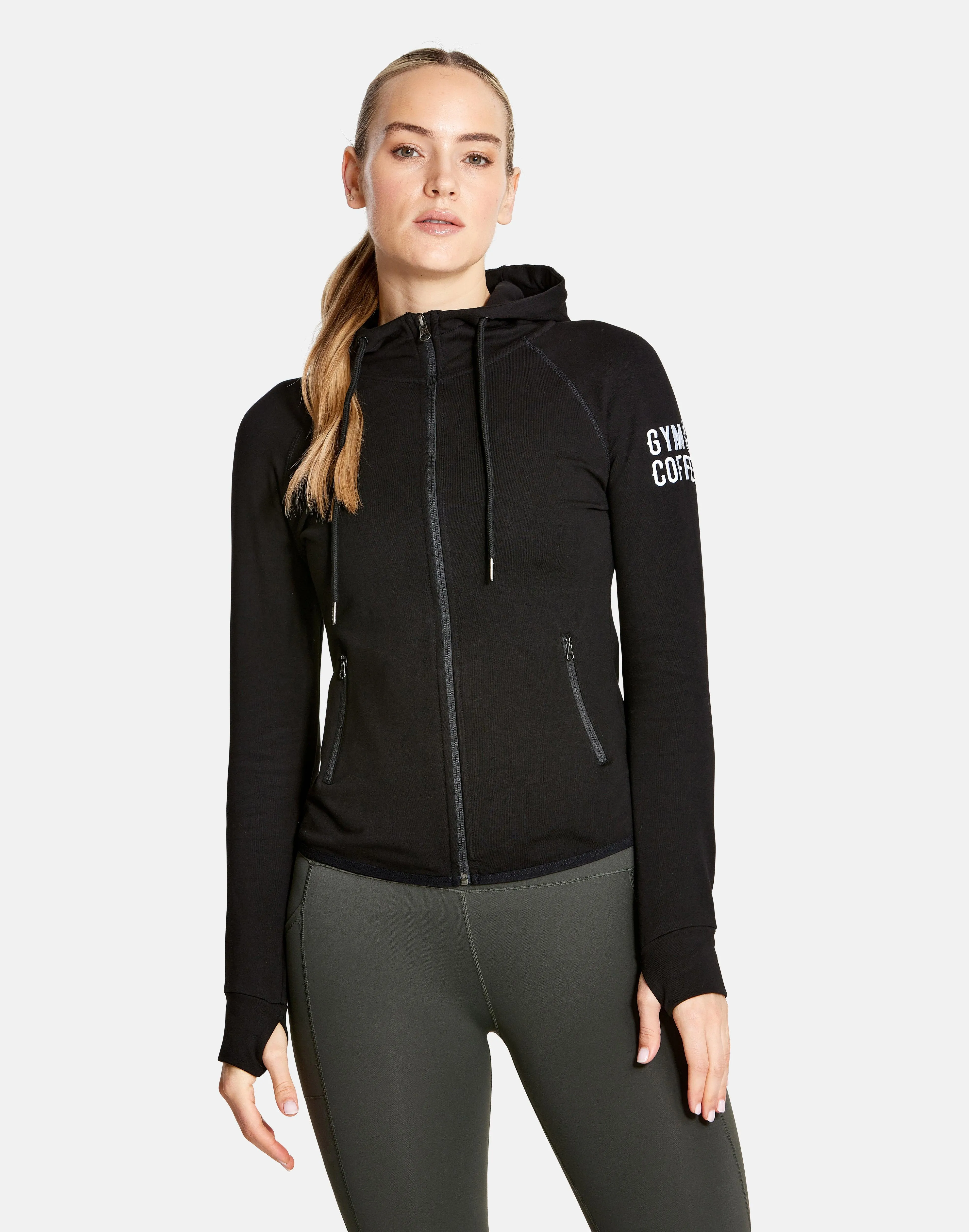 Womens Jet Black Hoodie