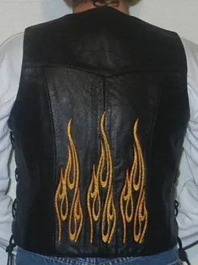 Women's Leather Biker Vest 3054F-WV-SL