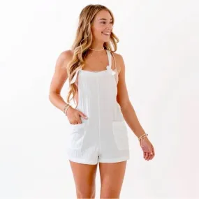 Women's Lotus and Luna Wave Break Beach / Casual Romper in White