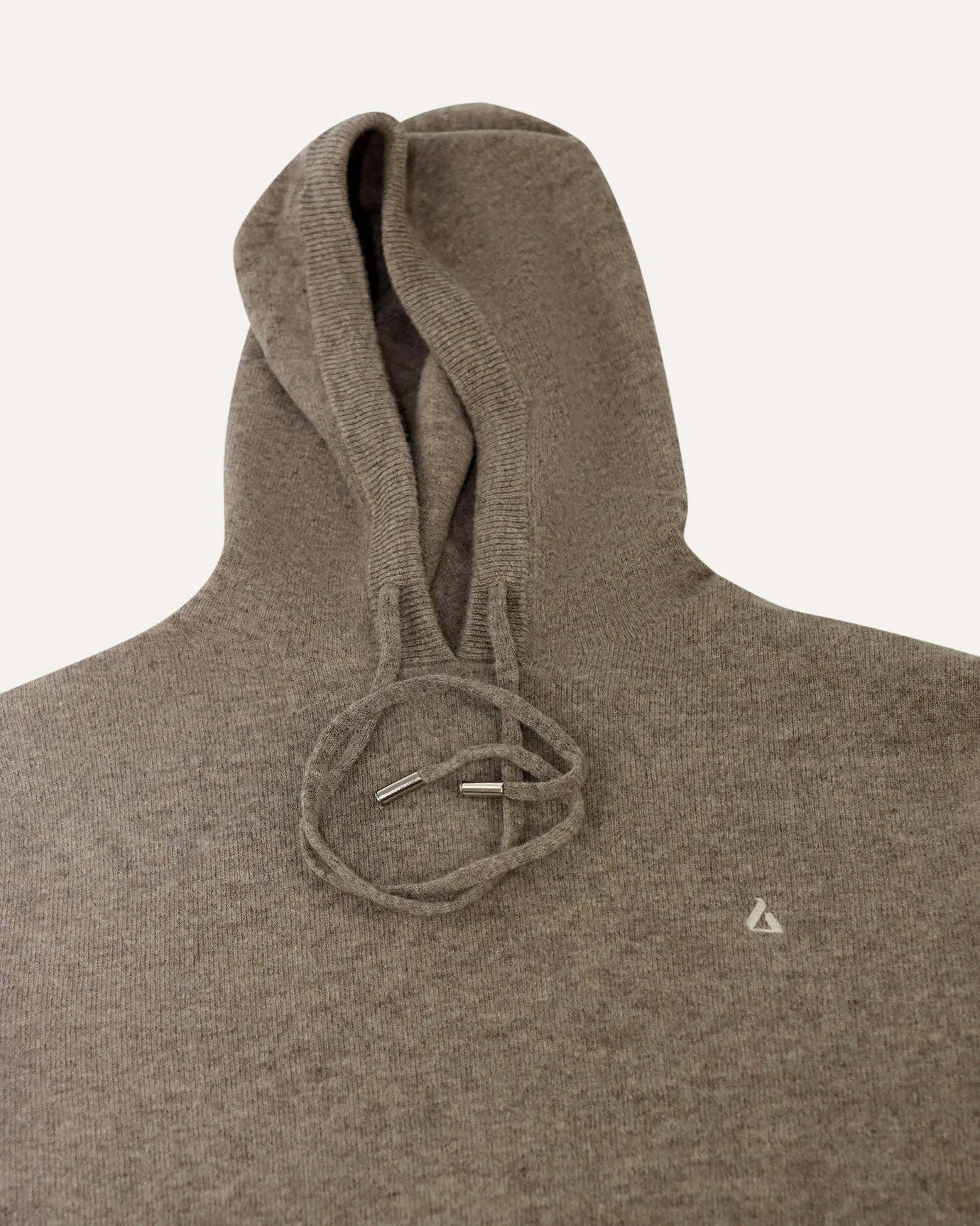 Wool Classy Hoodie - Camel & Light Beige Logo