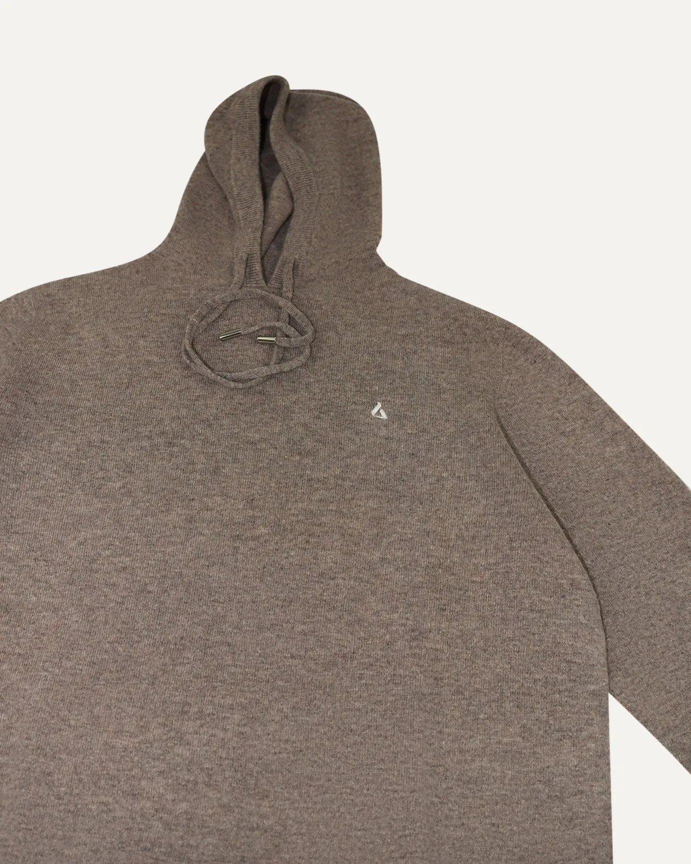 Wool Classy Hoodie - Camel & Light Beige Logo