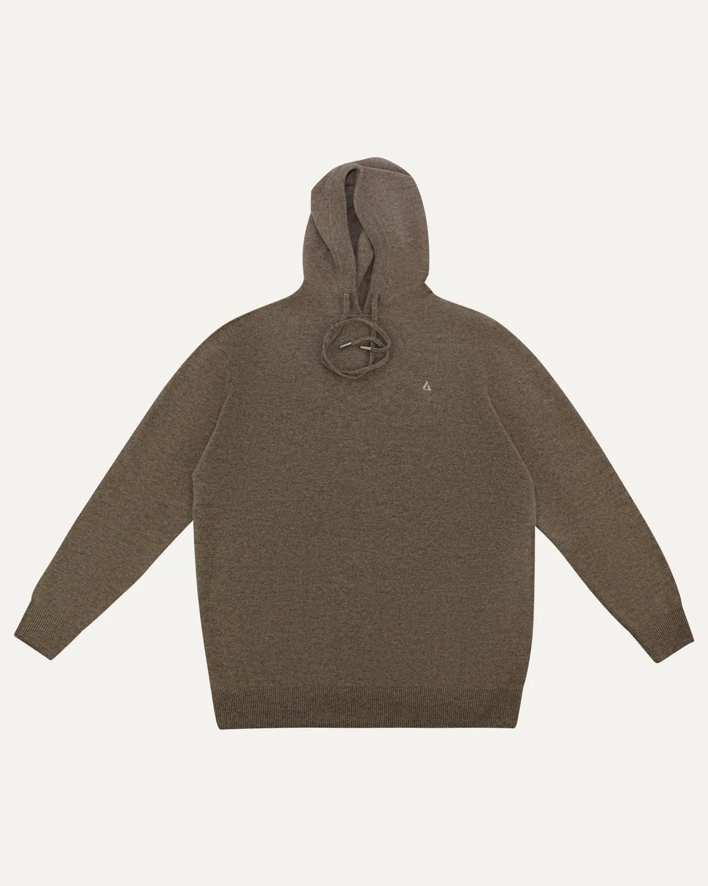 Wool Classy Hoodie - Camel & Light Beige Logo