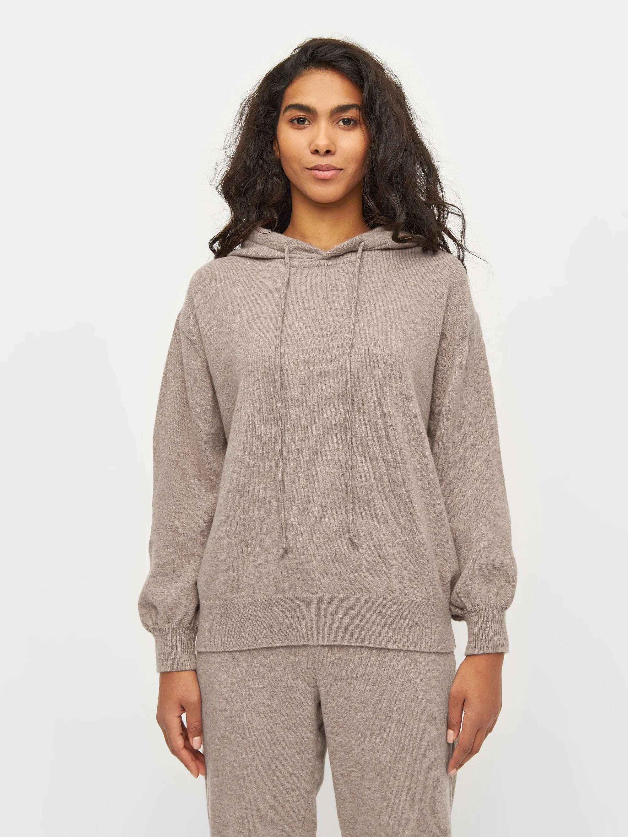 Wool hood knit - Kelp melange