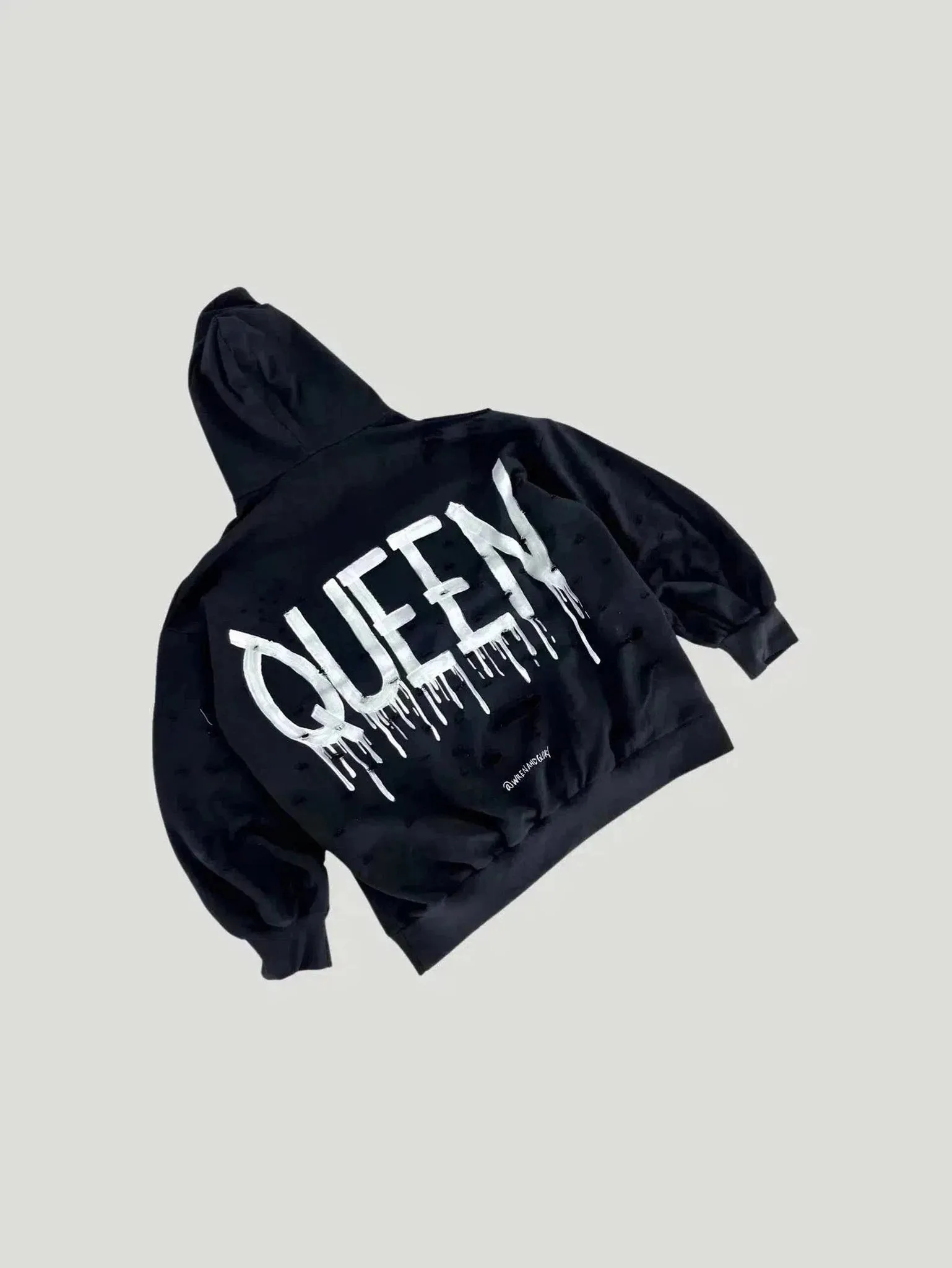 Wren   Glory 'Queen' Hand-Painted Hoodie